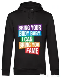 Hoodie barbat cu gluga Bring your body Negru