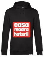 Hoodie barbat cu gluga Casa moara haterii Negru