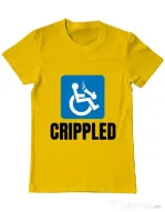 Tricou ADLER barbat Crippled Galben
