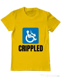 Tricou ADLER barbat Crippled Galben