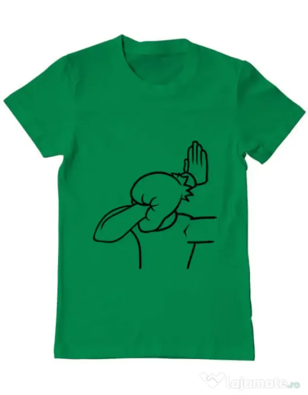 Tricou ADLER barbat Extreme facepalm Verde mediu