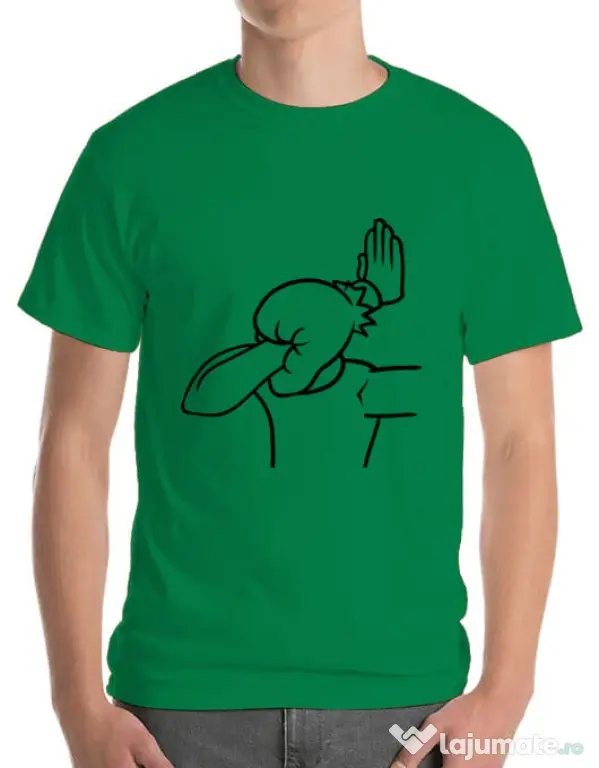 Tricou ADLER barbat Extreme facepalm Verde mediu