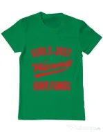 Tricou ADLER barbat Girls wanna have funds Verde mediu