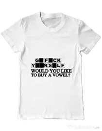 Tricou ADLER barbat Go fuck yourself Alb