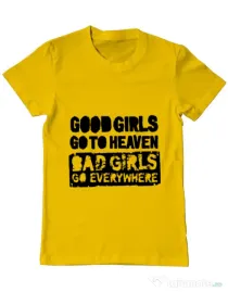 Tricou ADLER barbat Good girls Galben