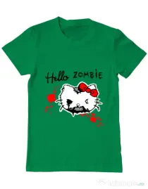 Tricou ADLER barbat Hello zombie Verde mediu