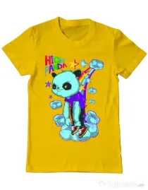 Tricou ADLER barbat High panda Galben