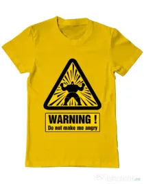 Tricou ADLER barbat I become angry Galben