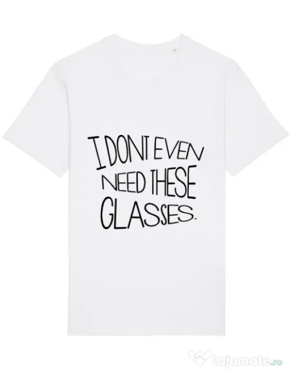 Tricou STANLEY STELLA barbat I dont need glasses Alb