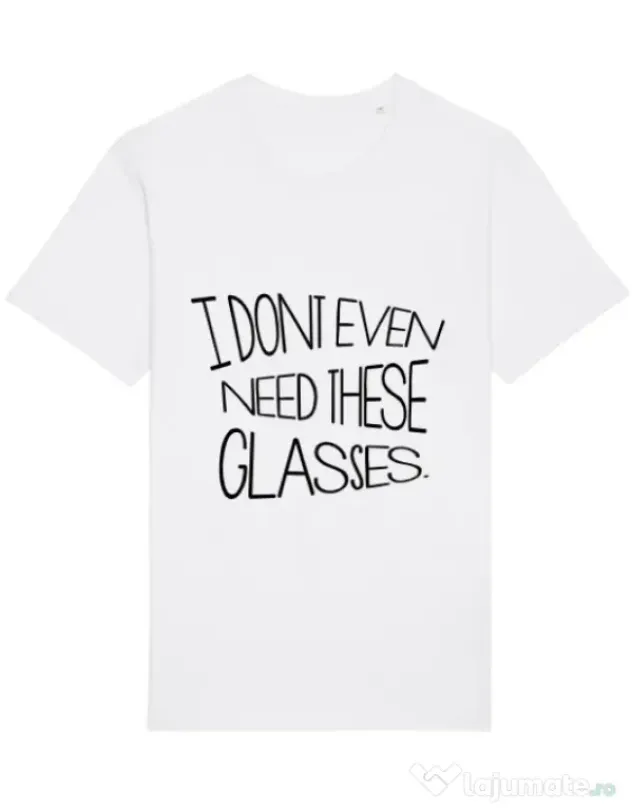 Tricou STANLEY STELLA barbat I dont need glasses Alb