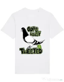 Tricou STANLEY STELLA barbat I just tweeted Alb