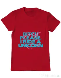 Tricou ADLER barbat I ride a unicorn Rosu
