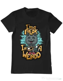 Tricou ADLER barbat I am a freak Negru