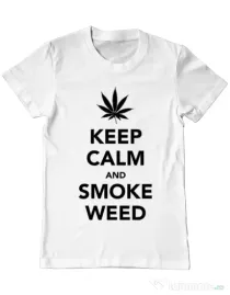 Tricou ADLER barbat Smoke weed Alb