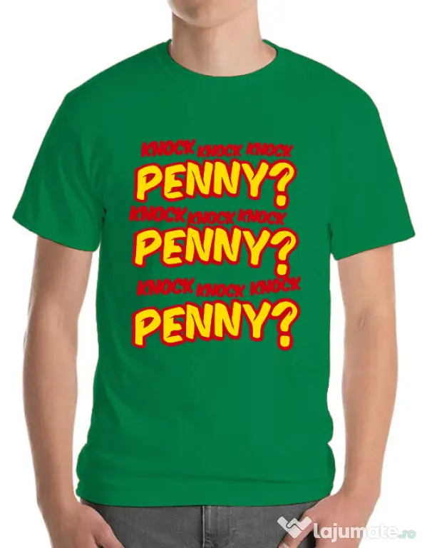 Tricou ADLER barbat Knock Penny Verde mediu