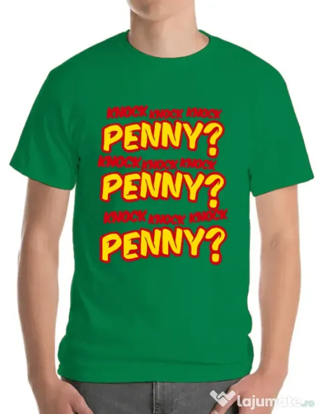 Tricou ADLER barbat Knock Penny Verde mediu