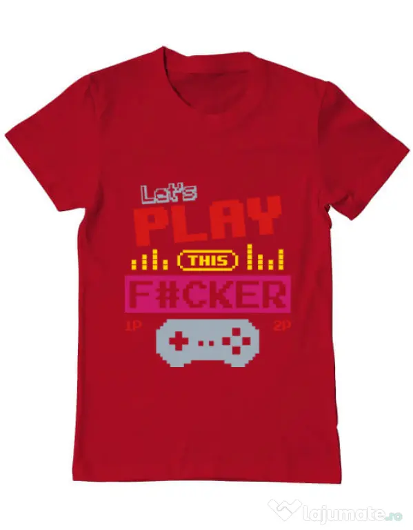 Tricou ADLER barbat Lets play this Rosu