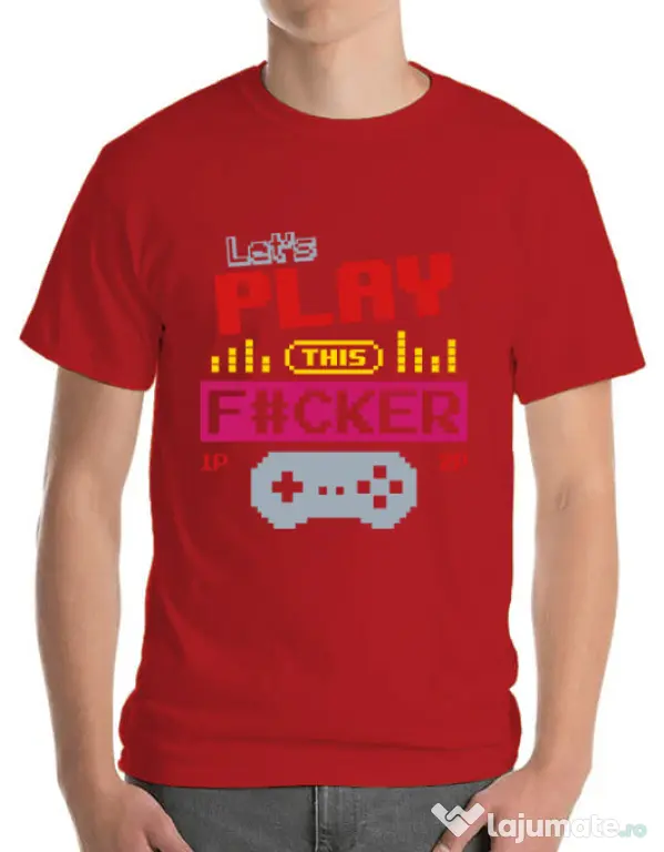 Tricou ADLER barbat Lets play this Rosu