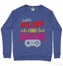 Bluza ADLER barbat Lets play this Albastru melanj
