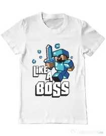 Tricou ADLER barbat Like a boss Alb