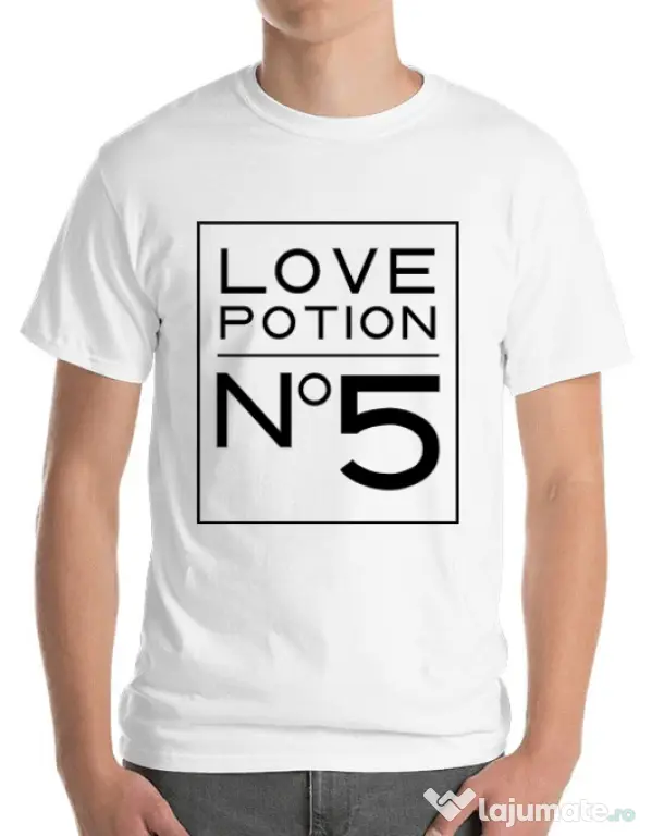 Tricou ADLER barbat Love potion Alb