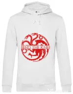 Hoodie barbat cu gluga Bend the knee Alb