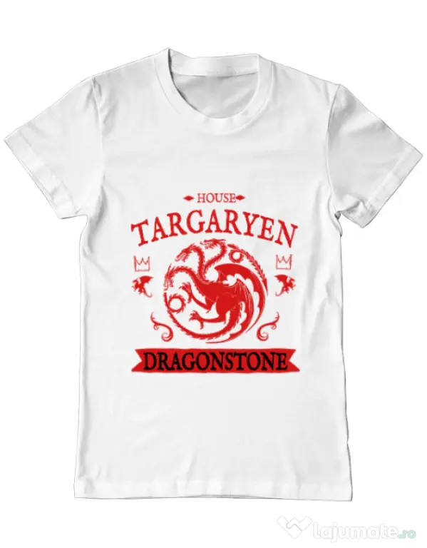 Tricou ADLER barbat House Targaryen Alb