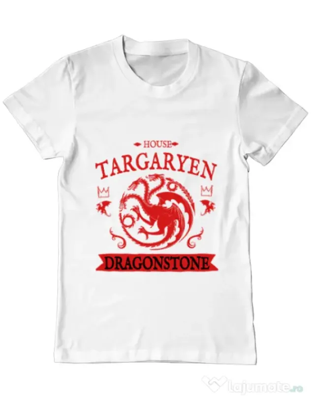 Tricou ADLER barbat House Targaryen Alb