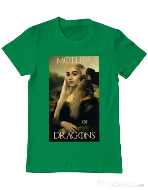 Tricou ADLER barbat Mother of dragons 3 Verde mediu