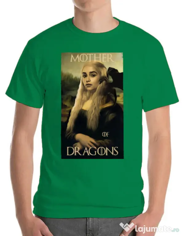 Tricou ADLER barbat Mother of dragons 3 Verde mediu