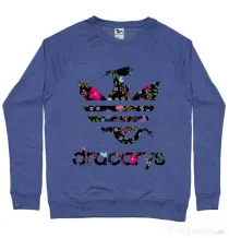 Bluza ADLER barbat Flower dracarys Albastru melanj