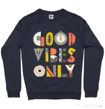 Bluza ADLER barbat Good vibes only Denim inchis