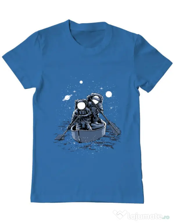 Tricou ADLER barbat Across the galaxy Albastru azuriu