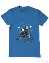 Tricou ADLER barbat Across the galaxy Albastru azuriu