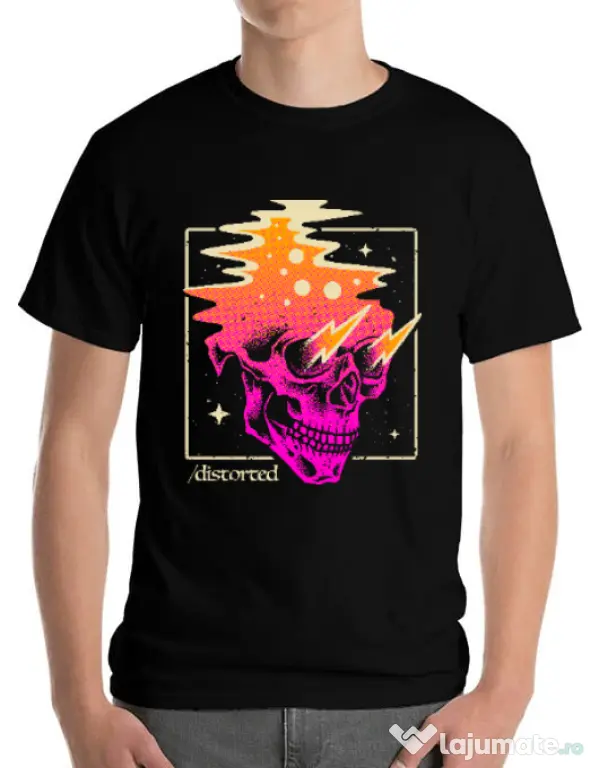 Tricou ADLER barbat Distorted Negru