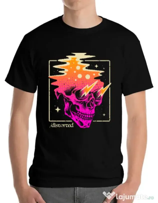 Tricou ADLER barbat Distorted Negru
