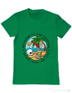 Tricou ADLER barbat Welcome to the tropical Verde mediu