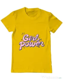 Tricou ADLER barbat Girl power Galben