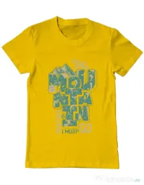Tricou ADLER barbat The mountain is calling, I must go! Galben