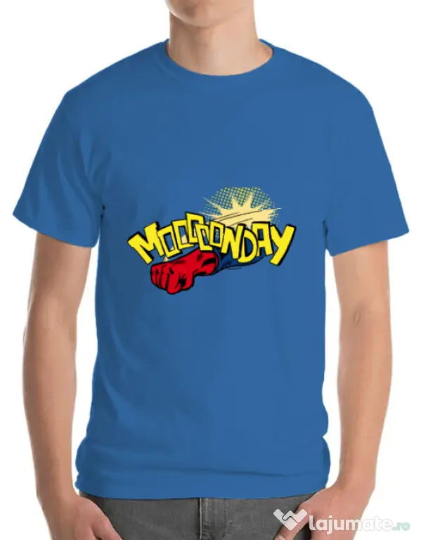 Tricou ADLER barbat Mooonday Albastru azuriu