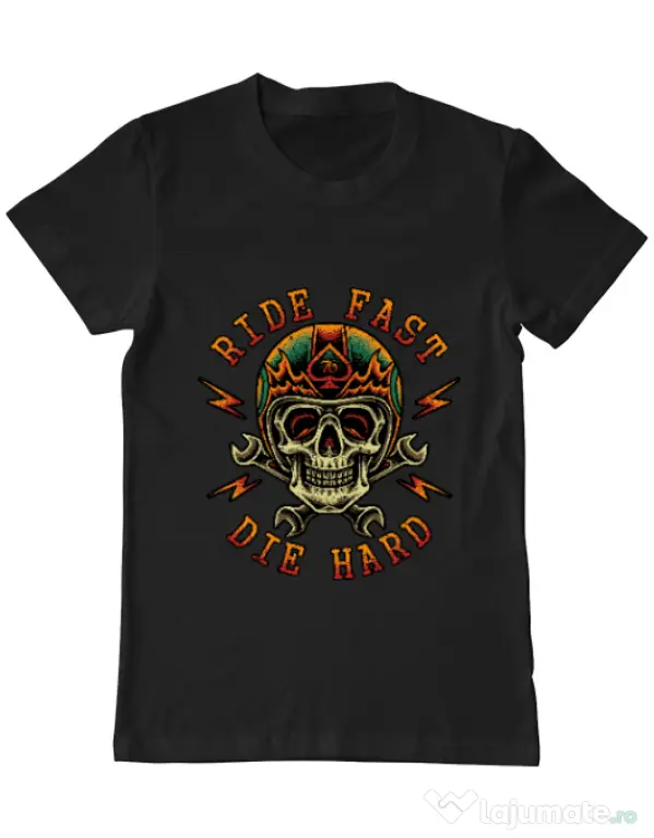 Tricou ADLER barbat Bad rider Negru