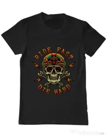 Tricou ADLER barbat Bad rider Negru