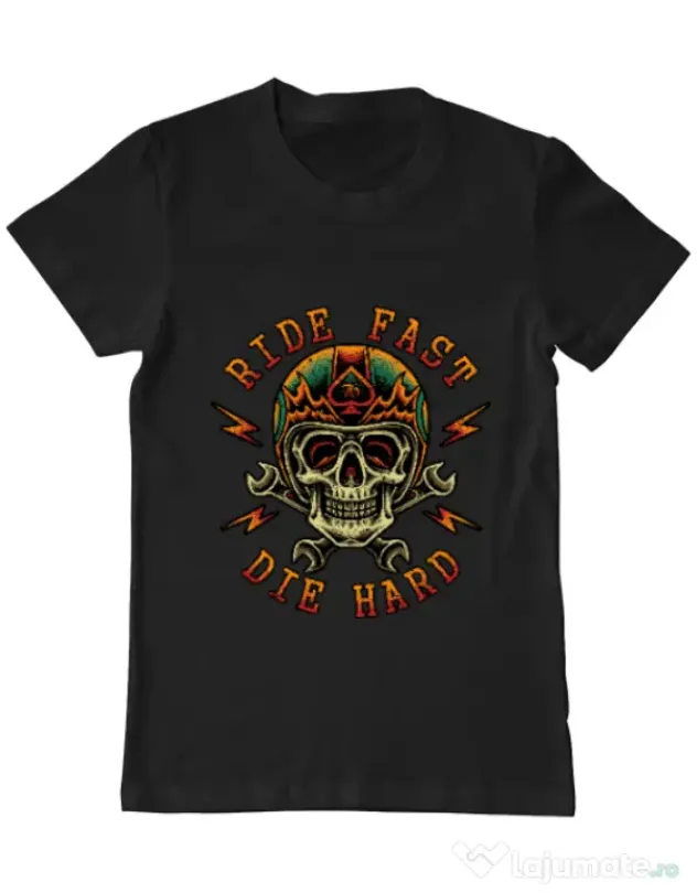 Tricou ADLER barbat Bad rider Negru