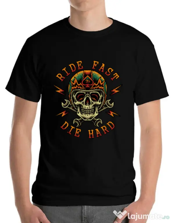 Tricou ADLER barbat Bad rider Negru