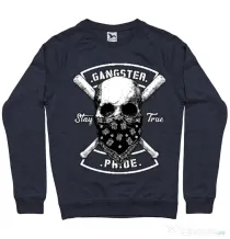 Bluza ADLER barbat Gangster skull Denim inchis