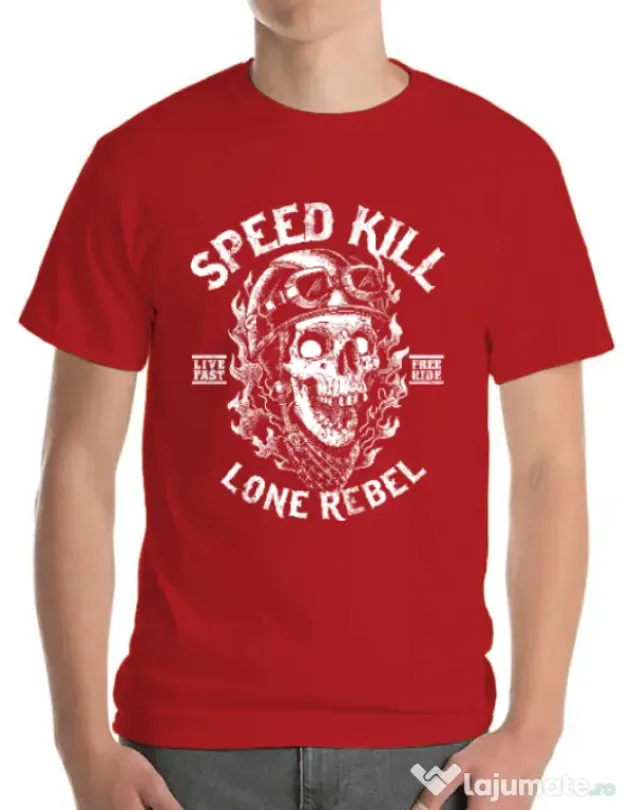 Tricou ADLER barbat Speed kill Rosu