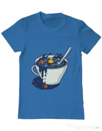 Tricou ADLER barbat Galaxy mug Albastru azuriu
