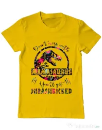 Tricou ADLER barbat Mamasaurus Galben