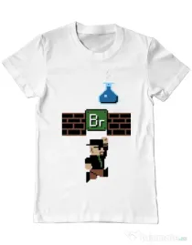 Tricou ADLER barbat Breaking Mario Alb