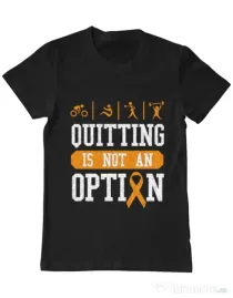 Tricou ADLER barbat Quitting is not an option Negru